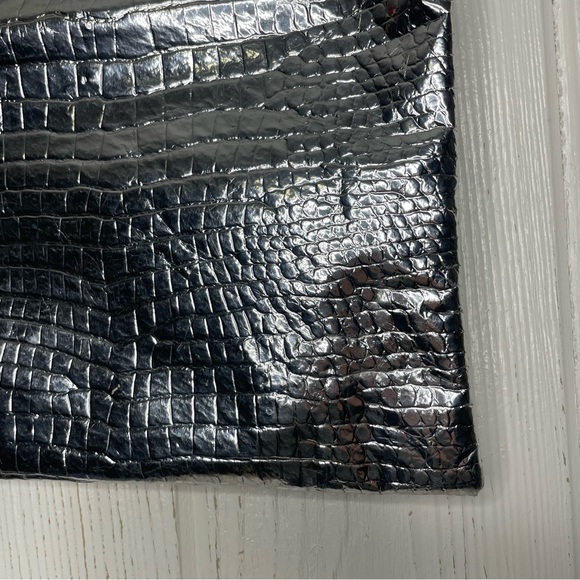 Vintage Lady Bird Silver Crocodile Pattern Tote Bag Alligator 12.75” x 15” - Picture 7 of 11